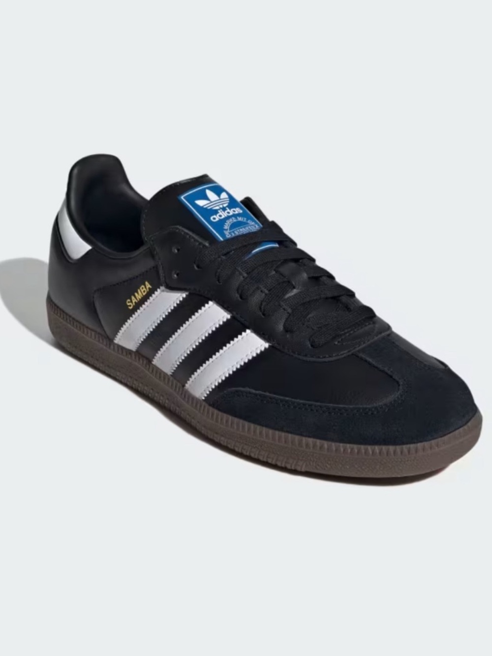 NIB adidas Samba OG Low-Top Sneakers - Black/White with Gum Sole